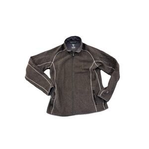 Kuhl Jacket Men Alfpaca Kashmira Fleece Gray Full Zip Size LG Outdoorsy Hiking